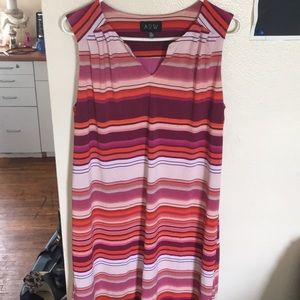AUW Multicolored Striped Dress
